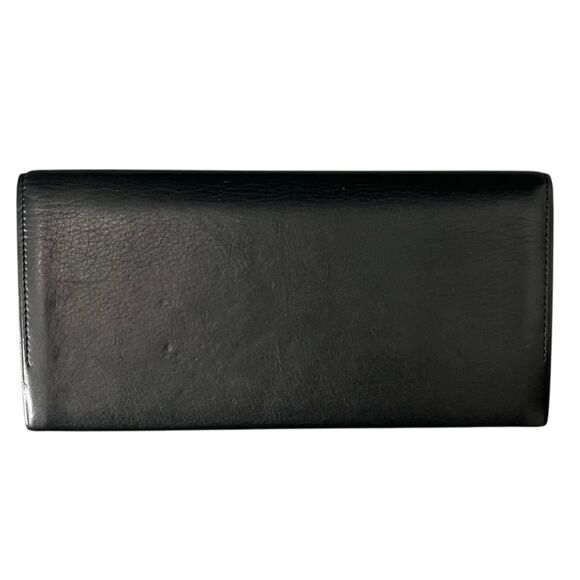 YSL Yves Saint Laurent Black Leather Long Wallet Clutch Bifold - Picture 5 of 12